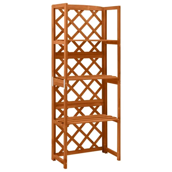 Gossi spalier cu rafturi, 55x30x140 cm, lemn masiv brad