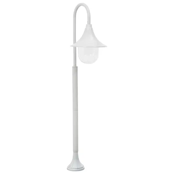 Gossi stalp de iluminat pentru gradina, alb, 120 cm, aluminiu, e27
