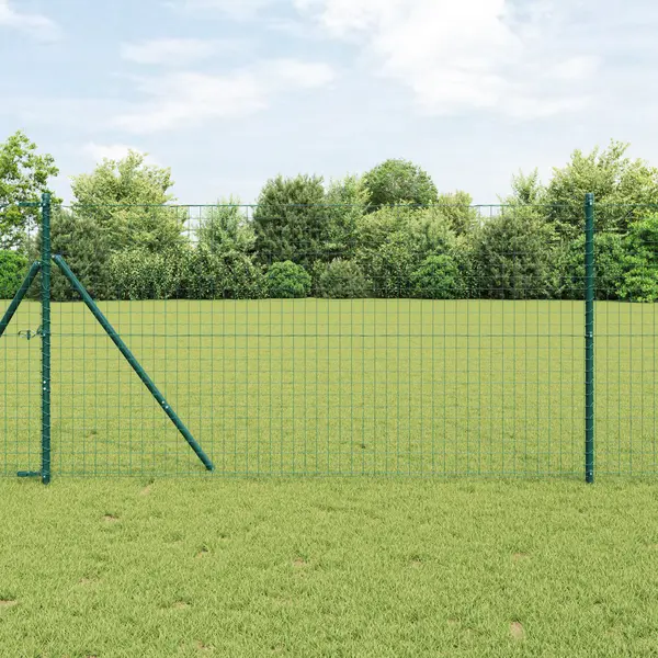 Gossi stalpi de gard, 26 buc., verde, Ø32 mm, 190 cm, otel zincat