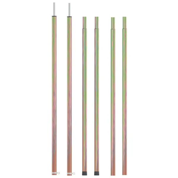 Gossi stalpi telescopici cort, 2 buc., lungime 170-255cm, otel zincat
