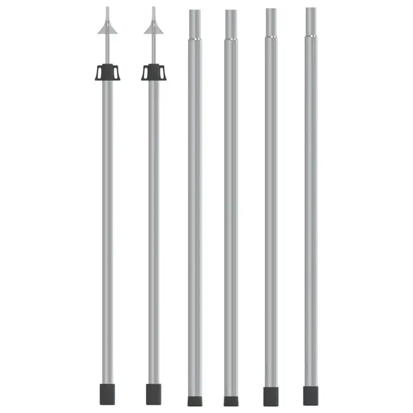 Gossi stalpi telescopici pentru prelata, 2 buc., 102-260 cm, aluminiu