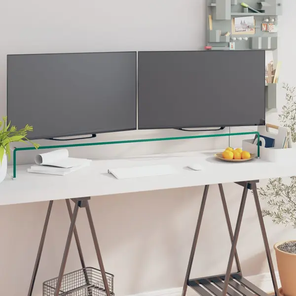 Gossi stand tv/suport monitor sticla transparenta 120x30x13 cm