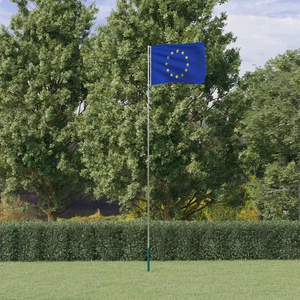 Gossi steag europa si stalp din aluminiu, 5,55 m