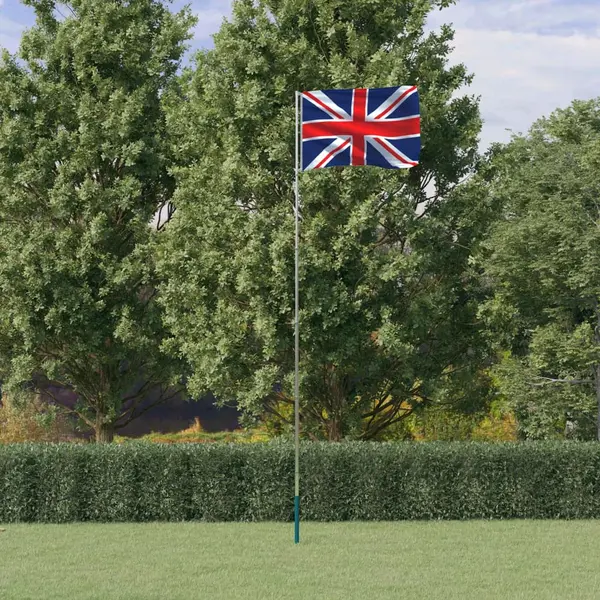 Gossi steag marea britanie si stalp din aluminiu, 5,55 m