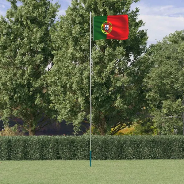 Gossi steag portugalia si stalp din aluminiu, 6,23 m