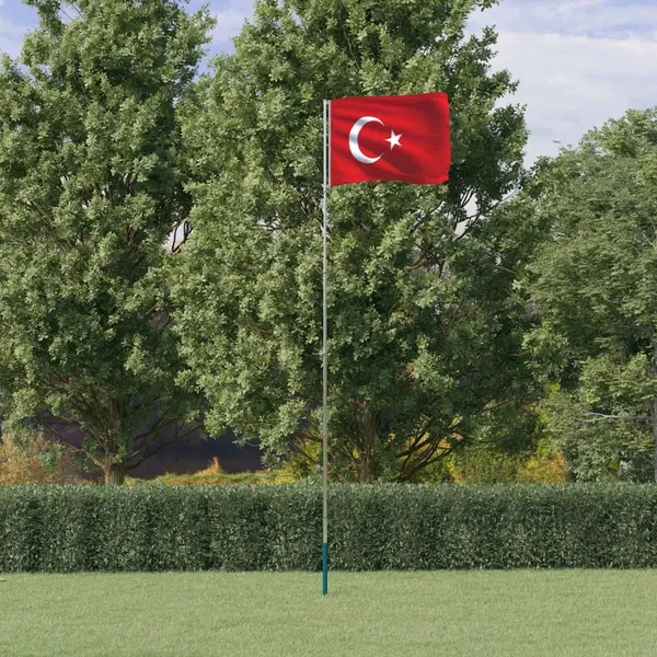 Gossi steag turcia si stalp din aluminiu, 5,55 m