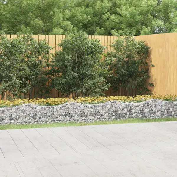 Gossi strat inaltat cu gabion arcuit, 600x50x50 cm, fier galvanizat