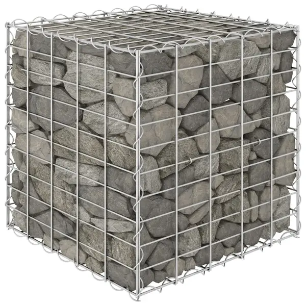 Gossi strat inaltat cub gabion, 50 x 50 x 50 cm, sarma de otel