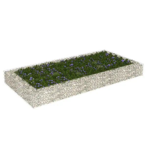 Gossi strat inaltat de gabion, 200x100x20 cm, otel galvanizat