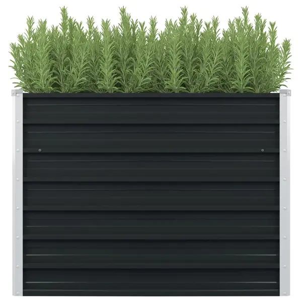 Gossi strat inaltat de gradina antracit 100x100x77 cm otel galvanizat