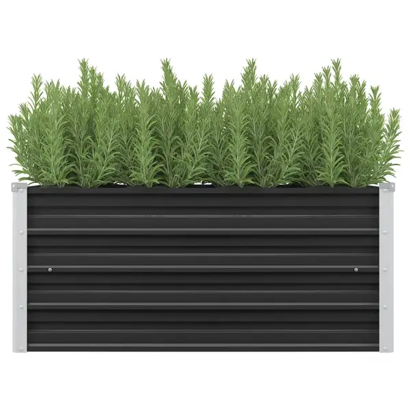 Gossi strat inaltat de gradina antracit 100x40x45 cm otel galvanizat