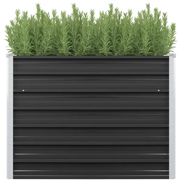 Gossi strat inaltat de gradina antracit 100x40x77 cm otel galvanizat