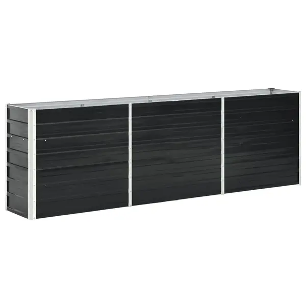 Gossi strat inaltat de gradina antracit 240x40x77 cm otel galvanizat