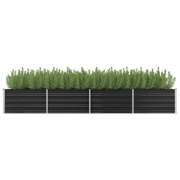 Gossi strat inaltat de gradina antracit 320x80x45 cm otel galvanizat