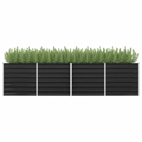 Gossi strat inaltat de gradina antracit 320x80x77 cm otel galvanizat