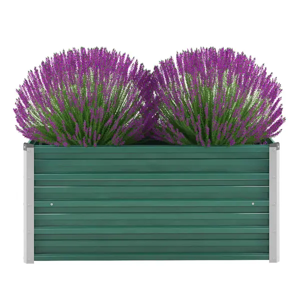 Gossi strat inaltat de gradina, verde, 100x40x45 cm, otel galvanizat