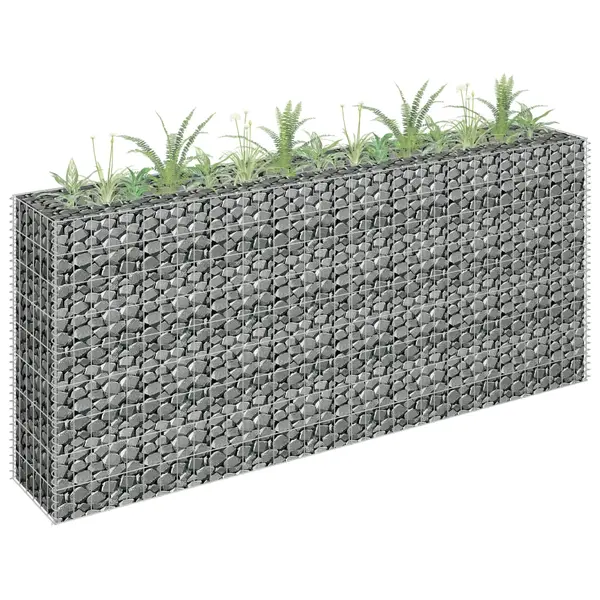 Gossi strat inaltat gabion, 180 x 30 x 90 cm, otel galvanizat