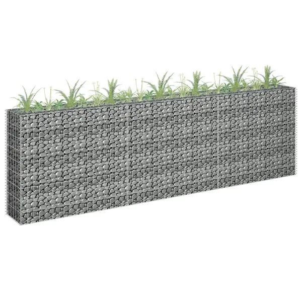Gossi strat inaltat gabion, 270 x 30 x 90 cm, otel galvanizat