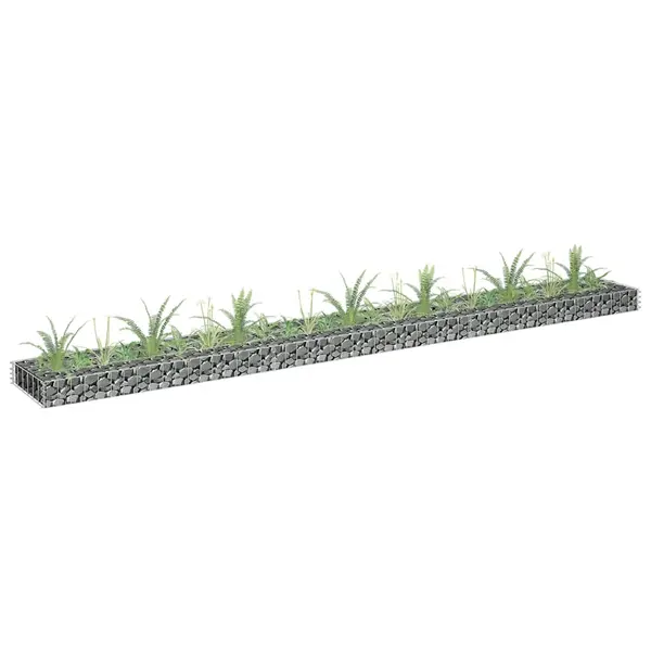 Gossi strat inaltat gabion, 270x30x10 cm, otel galvanizat