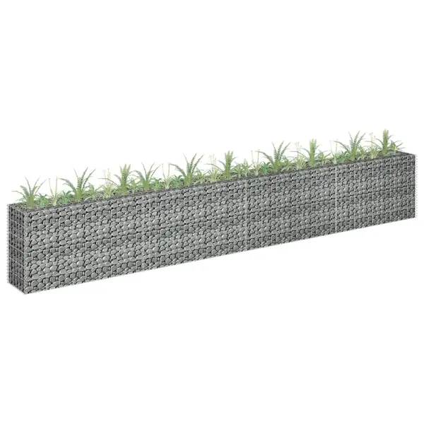 Gossi strat inaltat gabion, 360 x 30 x 60 cm, otel inoxidabil