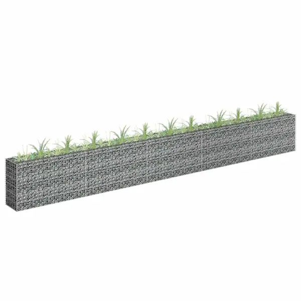 Gossi strat inaltat gabion, 450 x 30 x 60 cm, otel inoxidabil