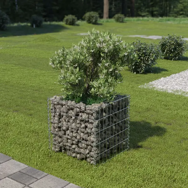 Gossi strat inaltat gabion, 50 x 50 x 50 cm, otel galvanizat