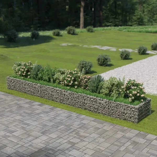 Gossi strat inaltat gabion, 540 x 90 x 50 cm, otel galvanizat