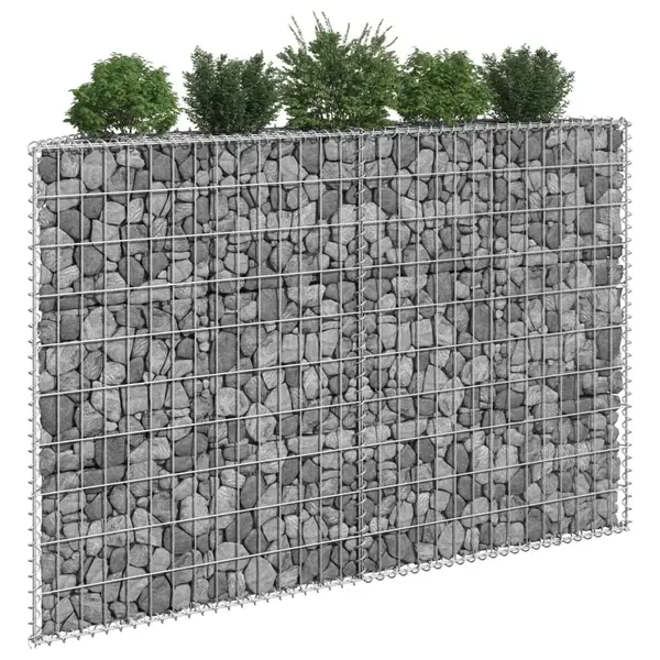 Gossi strat inaltat gabion trapez, 150x20x100 cm, otel galvanizat