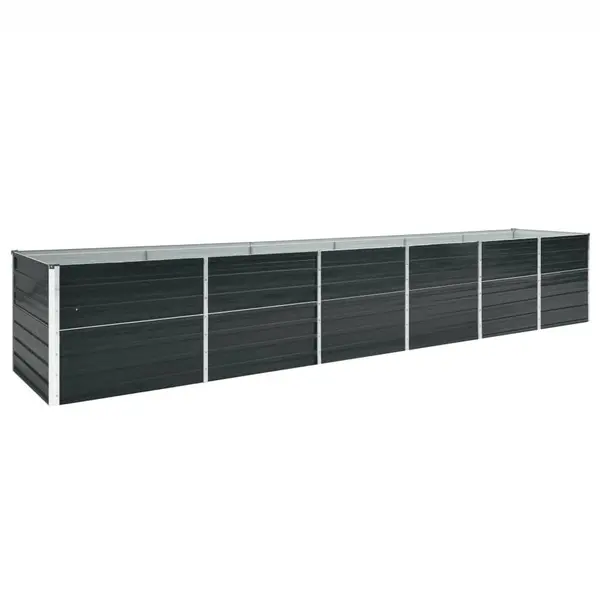 Gossi strat inaltat gradina, antracit, 480x80x77 cm, otel galvanizat