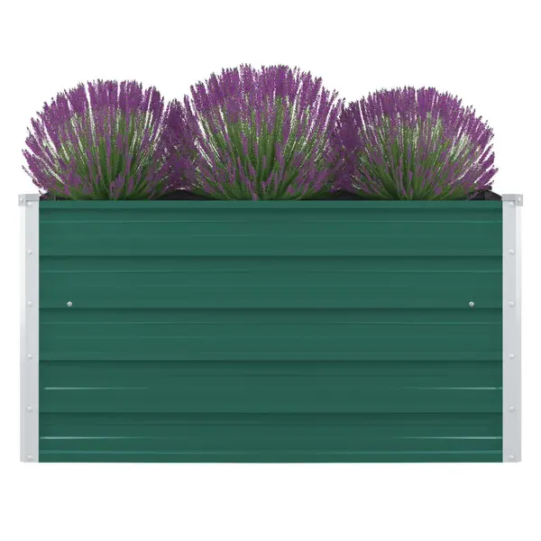 Gossi strat inaltat gradina, verde, 100x100x45 cm, otel galvanizat