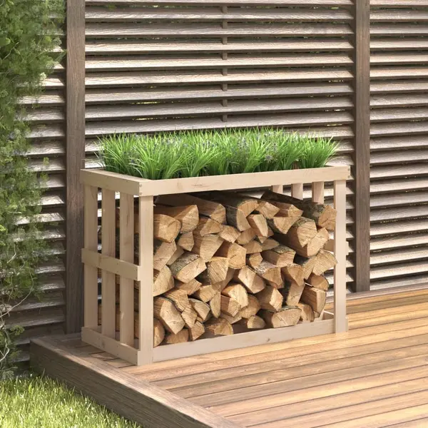Gossi suport busteni de exterior, 108x52x74 cm, lemn masiv pin