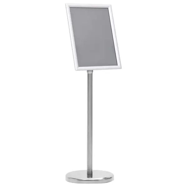 Gossi suport de afis a4 cu picior, argintiu, aliaj de aluminiu