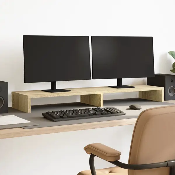 Gossi suport de monitor, stejar sonoma, 100x27x10 cm, lemn prelucrat