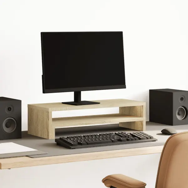Gossi suport de monitor, stejar sonoma, 54x22x15 cm, lemn prelucrat