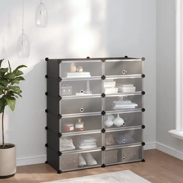 Gossi suport de pantofi, negru, 94,5x36,5x106 cm, pp
