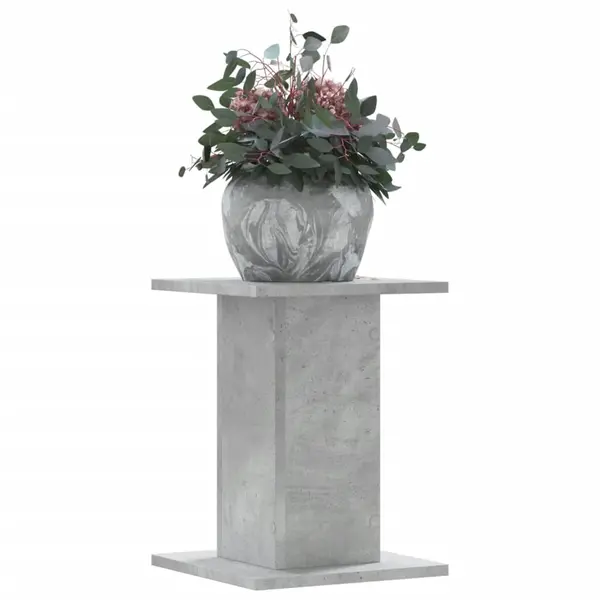 Gossi suport de plante, 2 buc., gri beton, 30x30x40 cm lemn prelucrat
