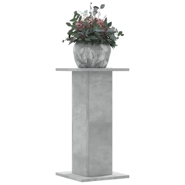 Gossi suport de plante, 2 buc., gri beton, 30x30x60 cm lemn prelucrat