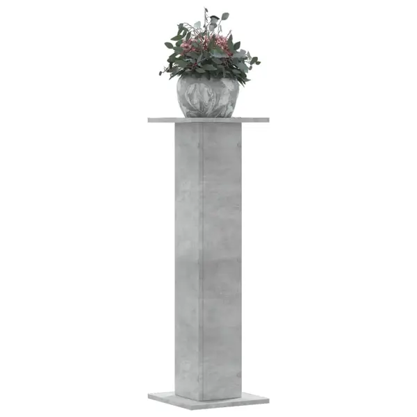 Gossi suport de plante, 2 buc., gri beton, 30x30x95 cm lemn prelucrat