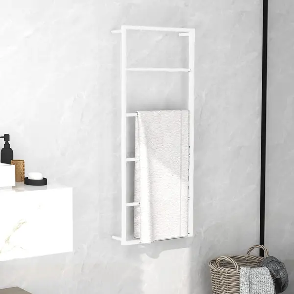 Gossi suport de prosoape, alb, 45x10x115 cm, otel