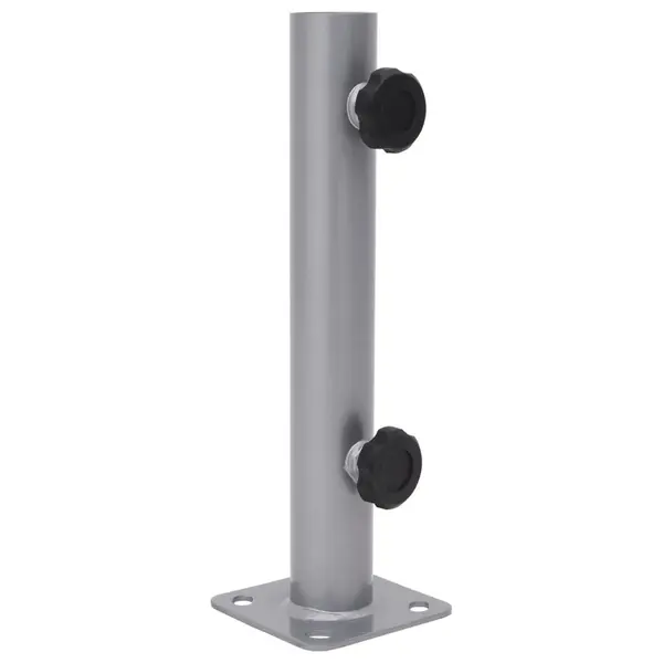 Gossi suport de umbrela pentru stalp de Ø32/34/38 mm, argintiu, otel