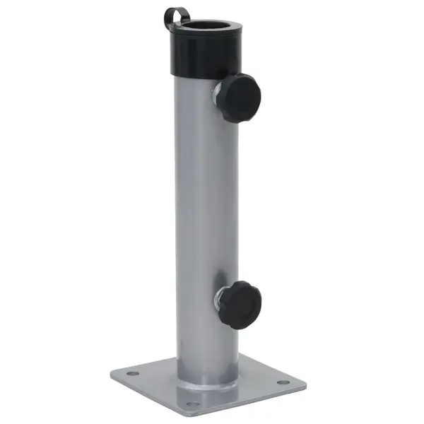 Gossi suport de umbrela pentru stalp de Ø38/48 mm, argintiu, otel