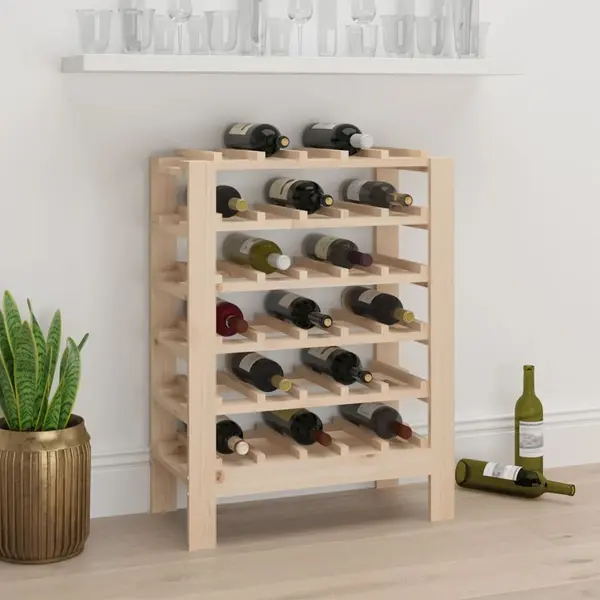 Gossi suport de vinuri, 61,5x30x82 cm, lemn masiv de pin