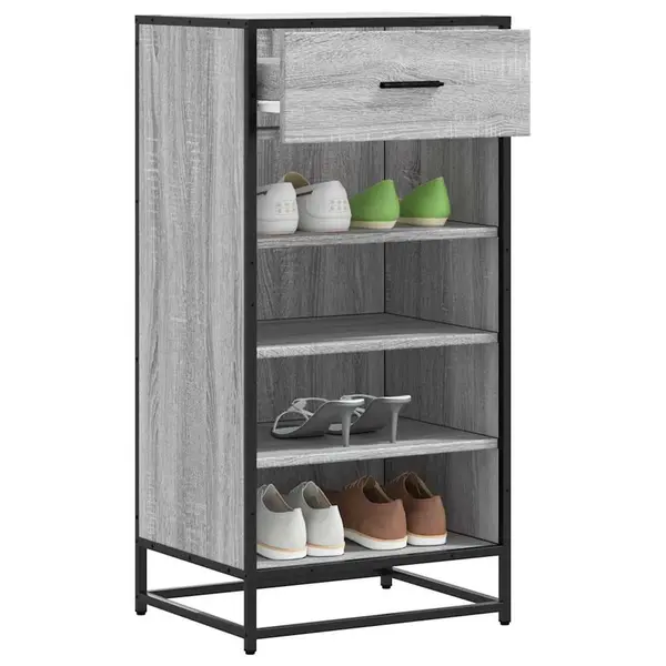 Gossi suport pantofi gri sonoma 48x38x97,5 cm lemn prelucrat