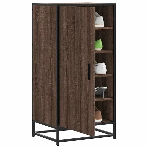 Gossi suport pantofi stejar maro 48x38x97,5 cm lemn prelucrat