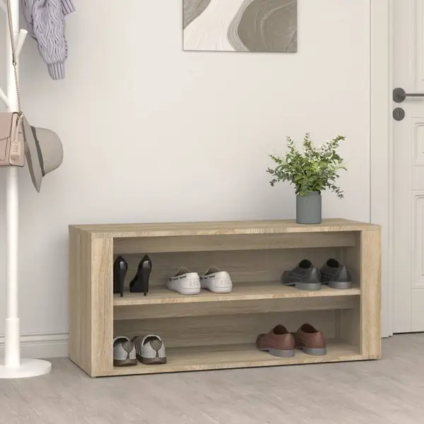 Gossi suport pantofi, stejar sonoma, 100x35x45 cm, lemn prelucrat