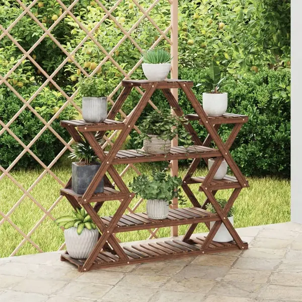 Gossi suport pentru flori, 110x25x105 cm, lemn masiv de brad