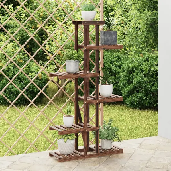 Gossi suport pentru flori, 75x25x140,5 cm, lemn masiv de brad