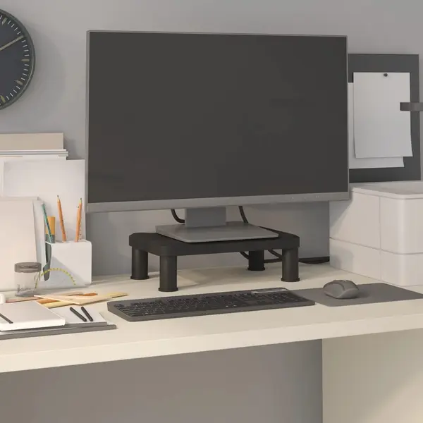 Gossi suport pentru monitor, negru, 38x24x10,5 cm