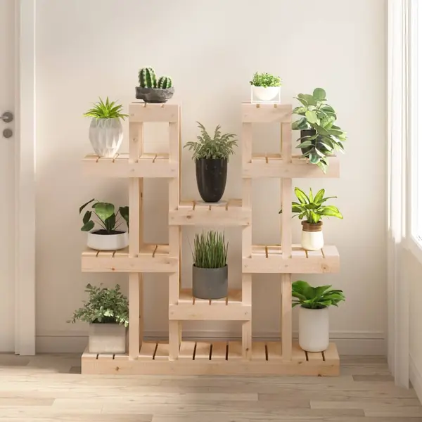 Gossi suport pentru plante, 104,5x25x109,5 cm, lemn masiv de pin