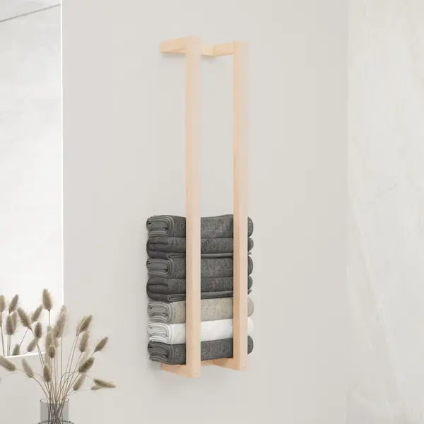 Gossi suport pentru prosoape, 23x18x110 cm, lemn masiv de pin
